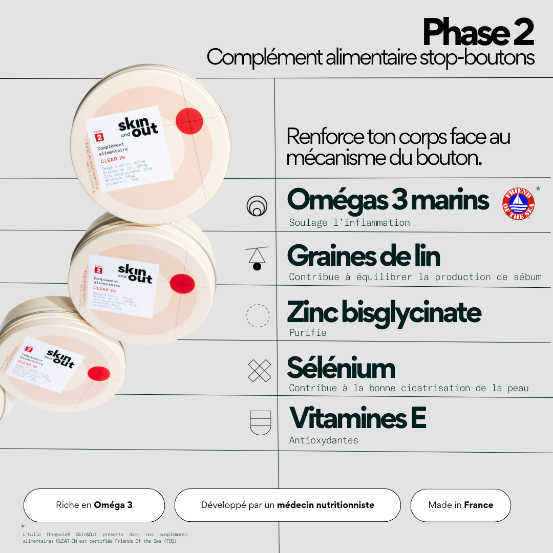 Routine IN - Cure 3 mois compléments alimentaires anti-acné