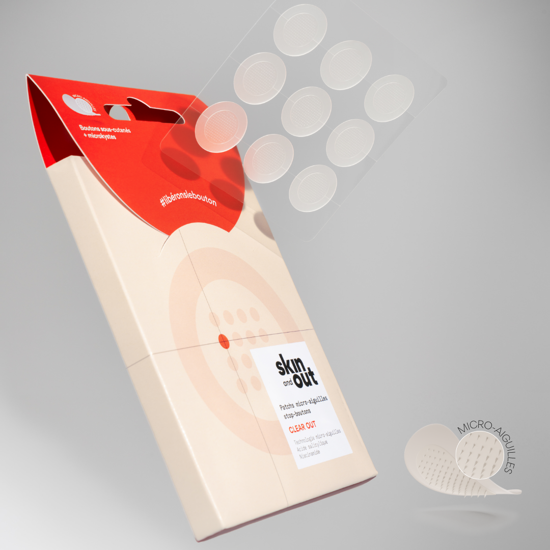 Clear OUT - Patchs micro-aiguilles stop-boutons