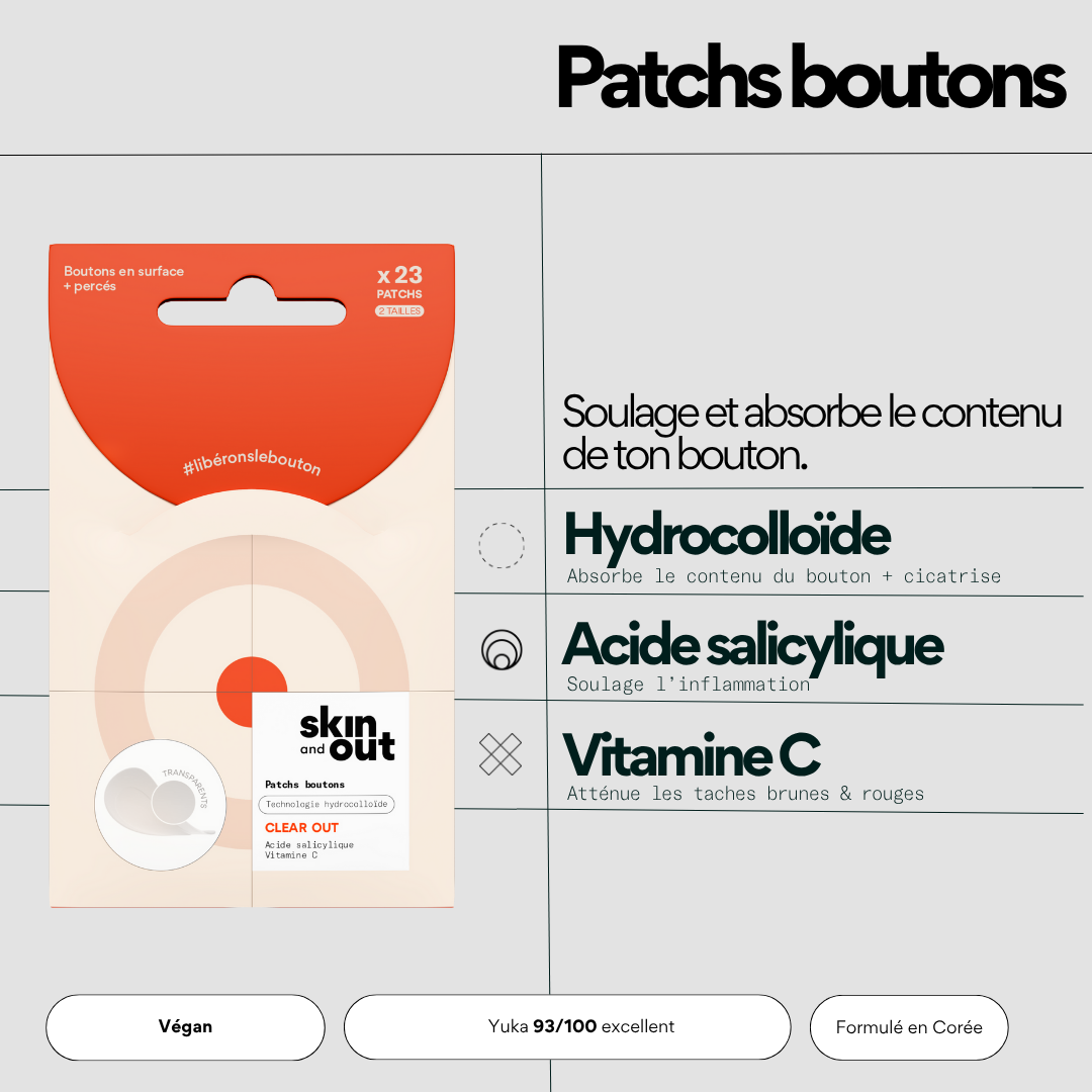 Kit trio Patchs boutons hydrocolloïde