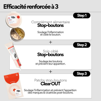 Clear OUT - Patchs boutons hydrocolloïde x23