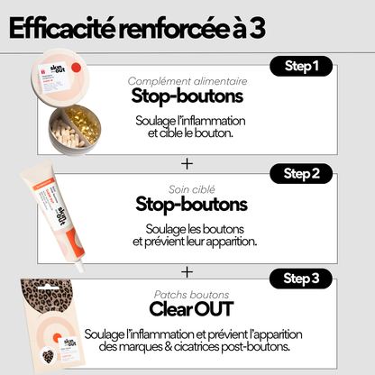 Clear OUT - Patchs boutons hydrocolloïde Léopard