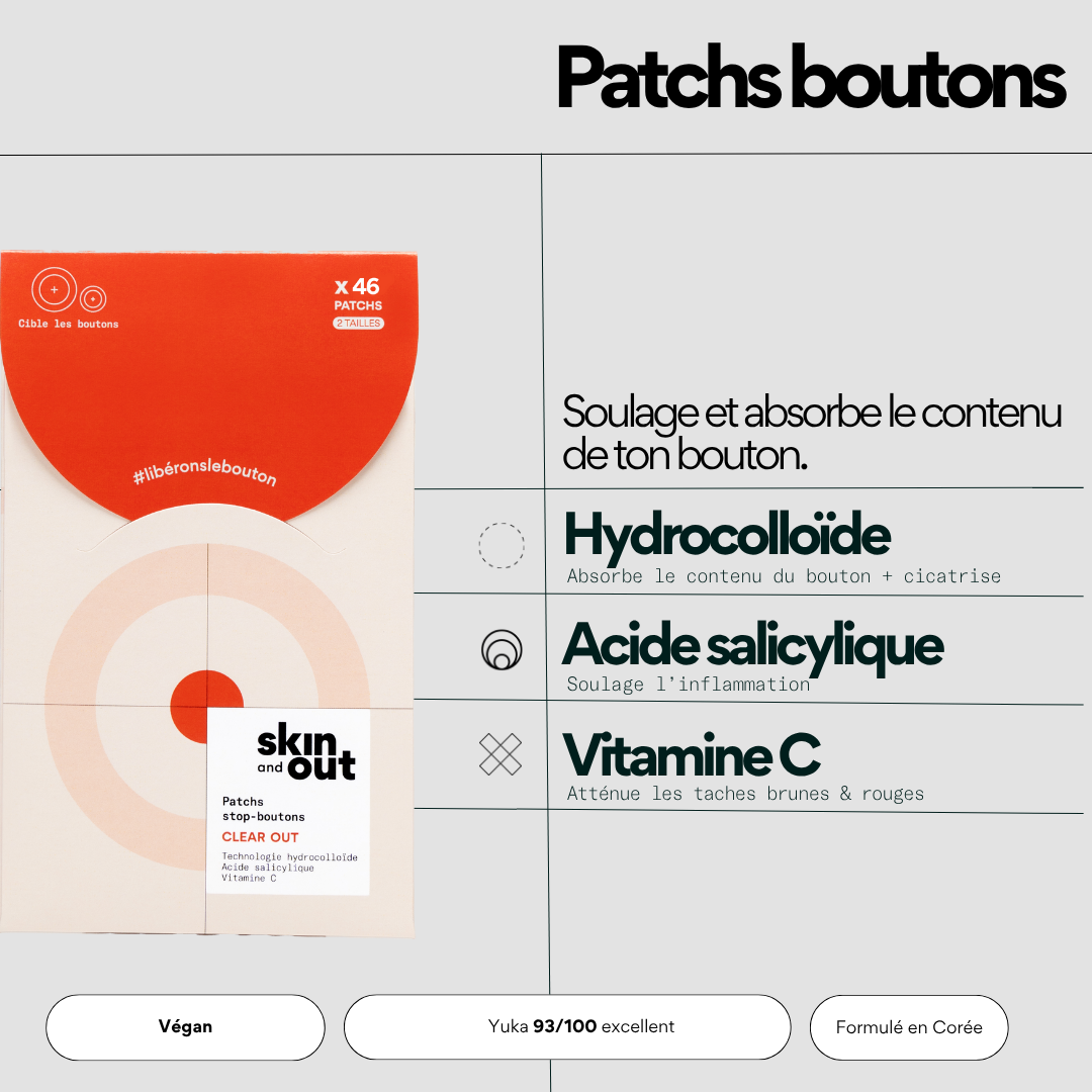 Clear OUT - Patchs boutons hydrocolloïde
