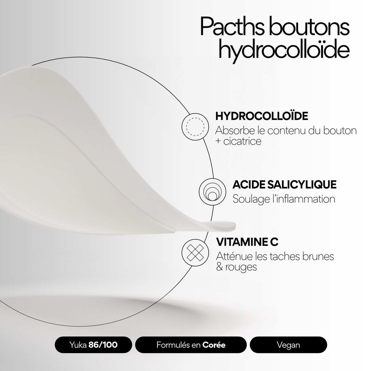 Clear OUT - Patchs boutons hydrocolloïde x23