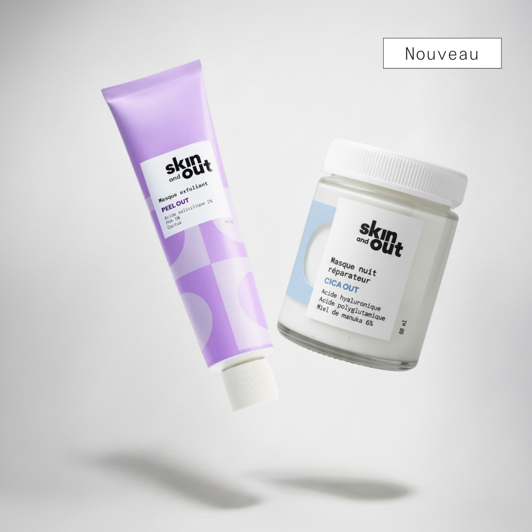 Routine réparatrice : Masque exfoliant Peel OUT et Masque nuit réparateur Cica OUT 