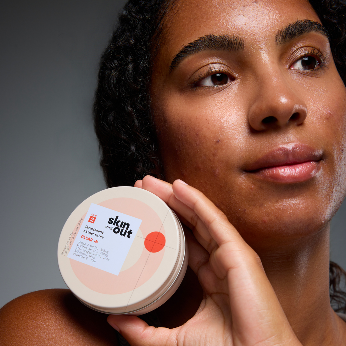 Complément alimentaire stop-boutons Clear IN – Skin &amp; Out
